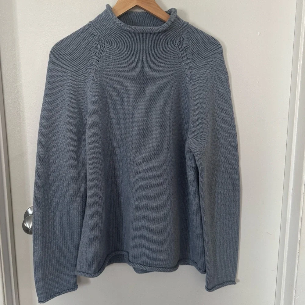 J. Crew Light Blue Turtleneck Sweater - Picture 1 of 5